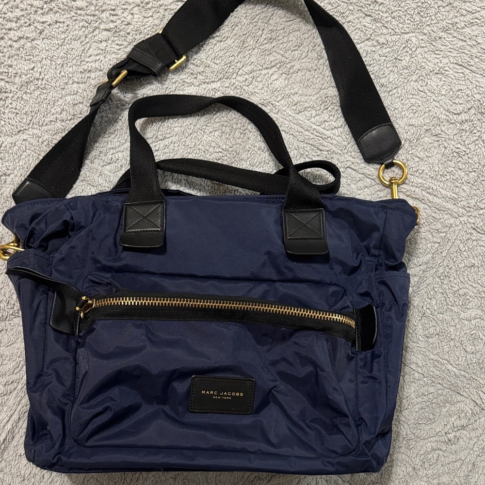 Marc Jacobs Midnight Blue Tote with Gold Details